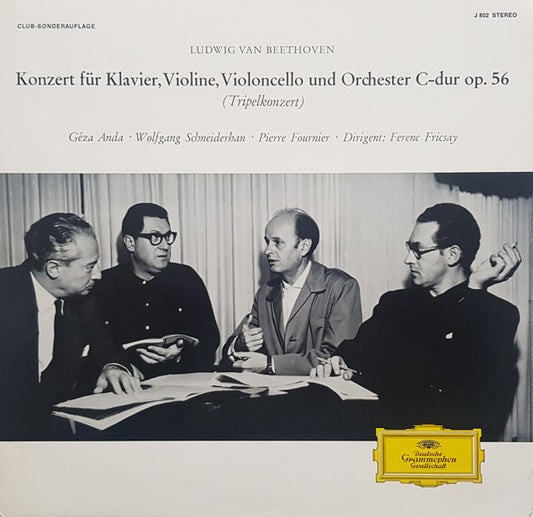 Ludwig van Beethoven - Géza Anda, Wolfgang Schneiderhan, Pierre Fournier, Radio-Symphonie-Orchester Berlin, Ferenc Fricsay - Konzert Für Klavier, Violine, Violoncello Und Orchester C-Dur Op. 56 (Tripelkonzert) (LP, Clu)