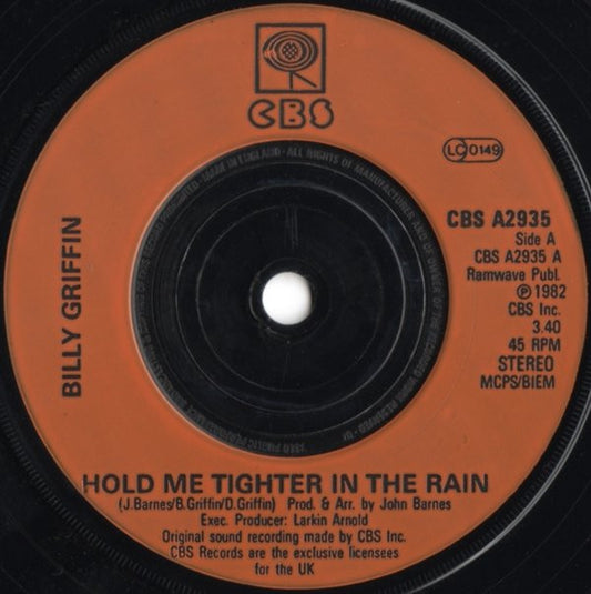 Billy Griffin - Hold Me Tighter In The Rain (7", Single, Inj)