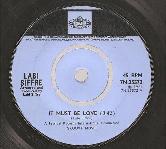 Labi Siffre - It Must Be Love (7", Single, 4-P)