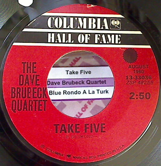 The Dave Brubeck Quartet - Take Five / Blue Rondo A La Turk (7", RE)