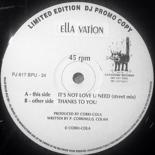 Ella Vation - It's Not You That I Need (12", Promo)