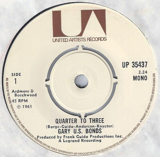 Gary U.S. Bonds - Quarter To Three (7", Single, RE)