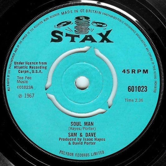 Sam & Dave - Soul Man (7", Single, 3-P)