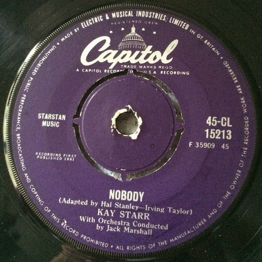 Kay Starr - Nobody / I'll Never Be Free (7", Single)