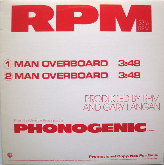 RPM (6) - Man Overboard (12", Promo)