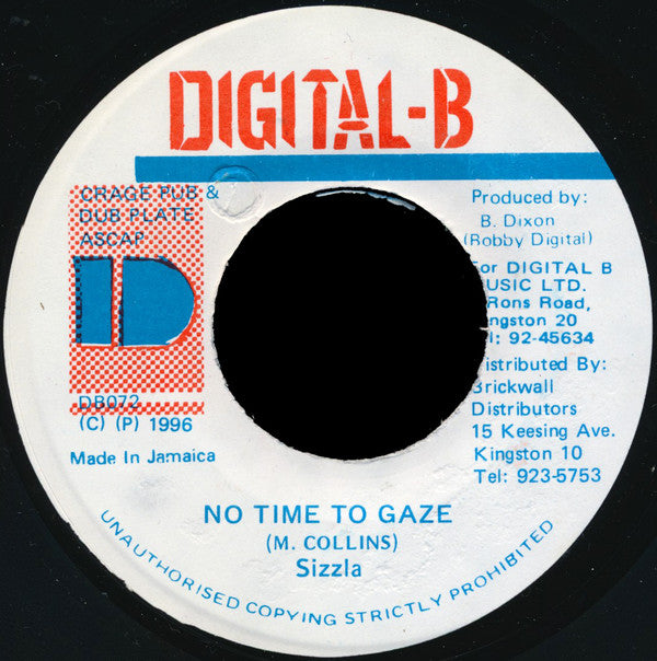 Sizzla - No Time To Gaze (7")