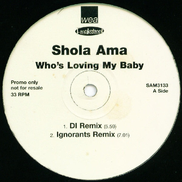 Shola Ama - Who's Loving My Baby (12", Promo)