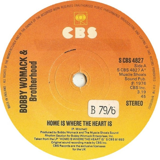 Bobby Womack & Brotherhood (13) - Home Is Where The Heart Is (7", Single)