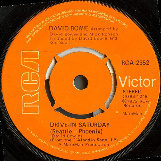 David Bowie - Drive-In Saturday (7", Single, Fou)