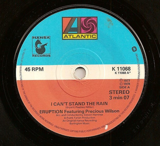 Eruption (4) - I Can't Stand The Rain (7", Single)