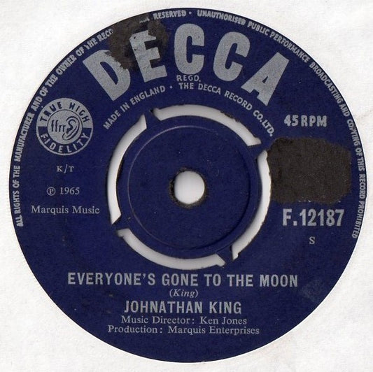 Johnathan King* - Everyone's Gone To The Moon (7", Single)