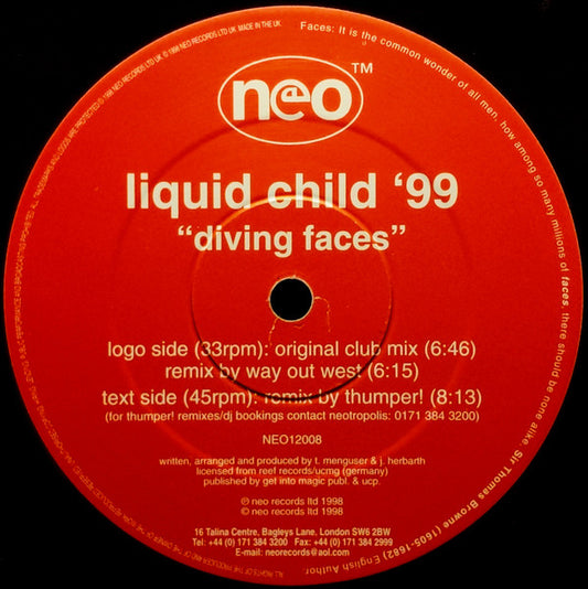 Liquid Child '99* - Diving Faces (12")