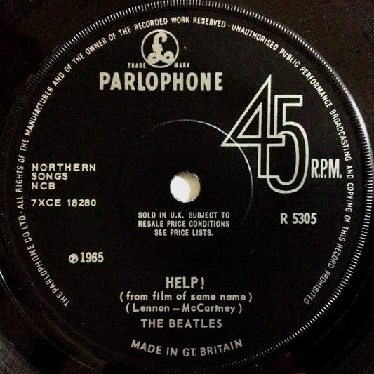 The Beatles - Help! (7", Single, RP, Sol)