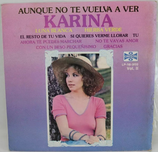 Karina (4) - Aunque No Te Vuelva A Ver (LP, Album)