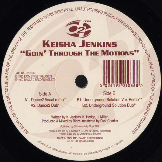 Keisha Jenkins* - Goin' Through The Motions (12")
