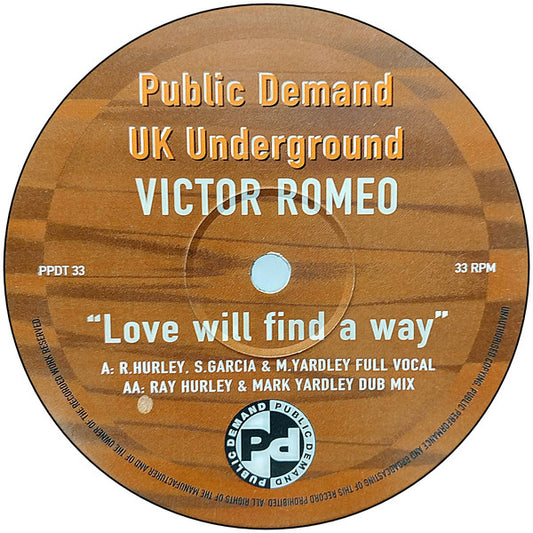 Victor Romeo - Love Will Find A Way (Remixes) (12")