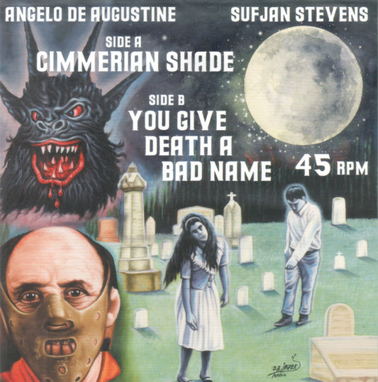 Sufjan Stevens & Angelo De Augustine - Cimmerian Shade / You Give Death A Bad Name (7", Single, Ltd, Gre)