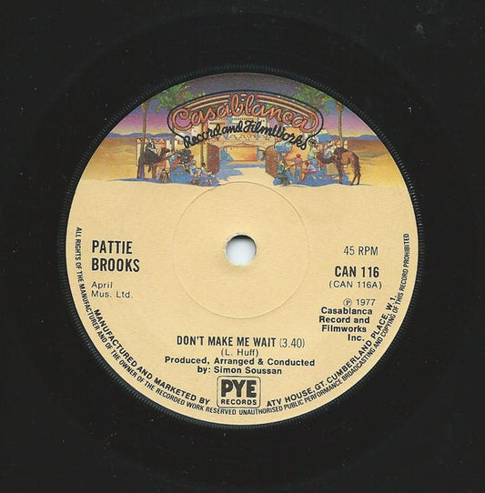 Pattie Brooks - Don't Make Me Wait (7", Single)