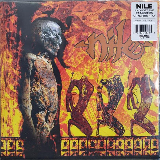 Nile (2) - Amongst The Catacombs Of Nephren-Ka (LP, Album, RE, Cus)