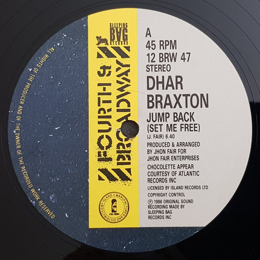 Dhar Braxton - Jump Back (Set Me Free) (12", Single, Com)