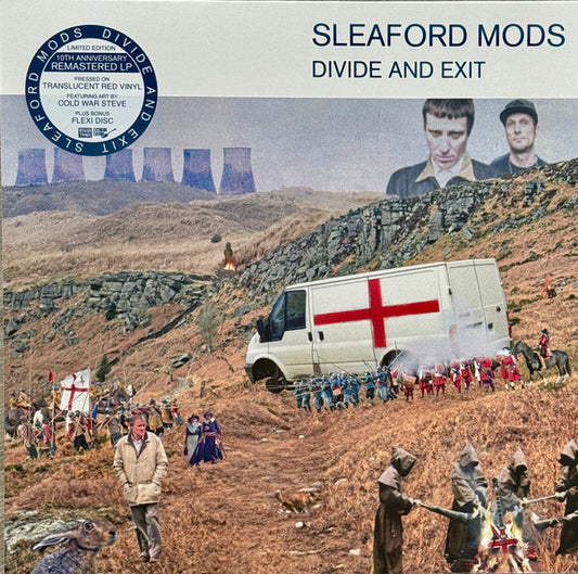 Sleaford Mods - Divide And Exit (LP, Album, RE, RM, Red + Flexi, 7", S/Sided, Whi +)