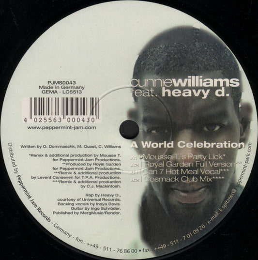 Cunnie Williams Feat. Heavy D.* - A World Celebration (12")
