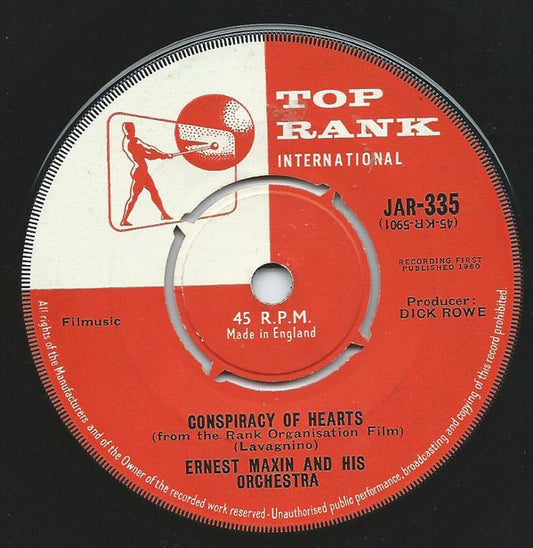 Ernest Maxin And His Orchestra - Conspiracy Of Hearts (7")