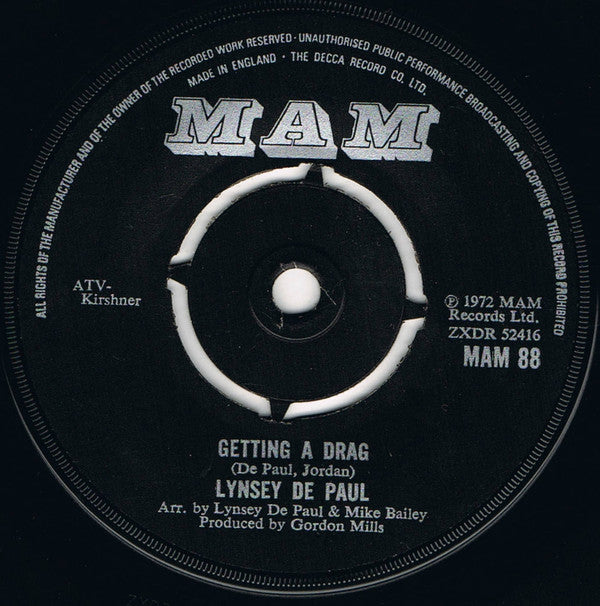 Lynsey De Paul - Getting A Drag (7", Single)