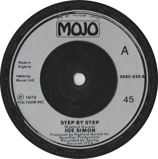 Joe Simon - Step By Step (7", Single, Sli)