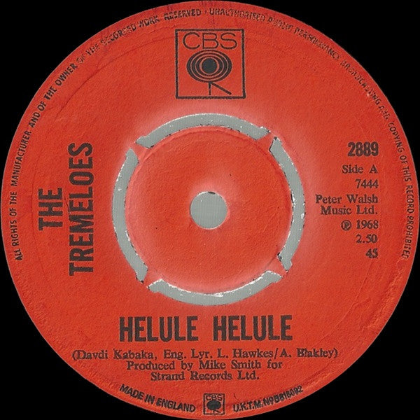 The Tremeloes - Helule Helule (7", Single)