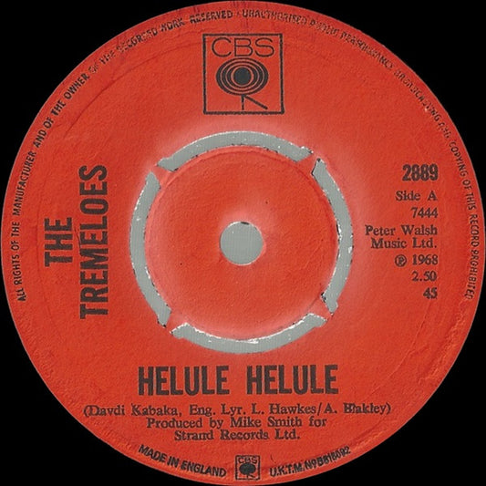 The Tremeloes - Helule Helule (7", Single)