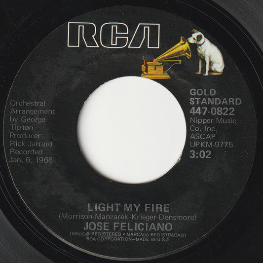Jose Feliciano* - Light My Fire / Hi-Heel Sneakers (7", RE, Ind)