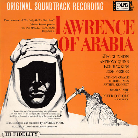 Maurice Jarre, The London Philharmonic Orchestra* - Lawrence Of Arabia—Original Soundtrack Recording (LP, Mono)