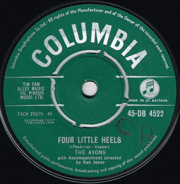 The Avons - Four Little Heels (7", Single)