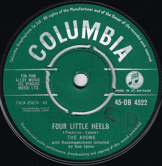 The Avons - Four Little Heels (7", Single)