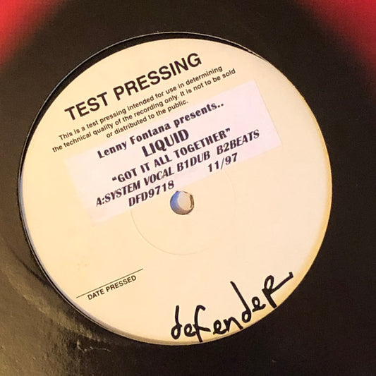 Lenny Fontana Presents.. Liquid (5) - Got It All Together (12", TP, Sti)