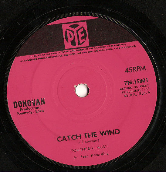 Donovan - Catch The Wind (7", Single, Sol)