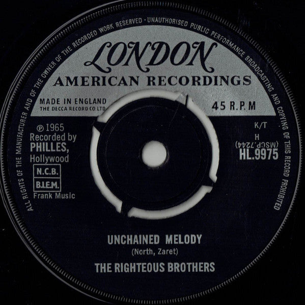 The Righteous Brothers - Unchained Melody (7", Single)