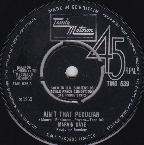 Marvin Gaye - Ain't That Peculiar (7", Single, Mono, 4-P)