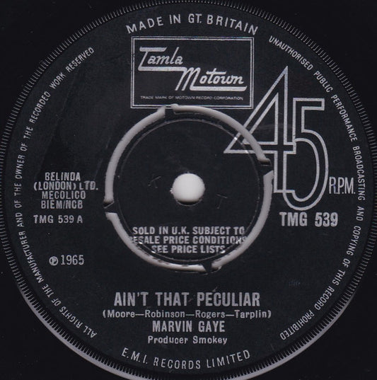 Marvin Gaye - Ain't That Peculiar (7", Single, Mono, 4-P)