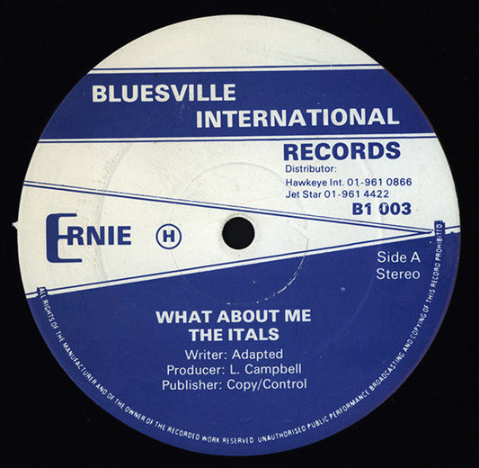 The Itals - What About Me (12")