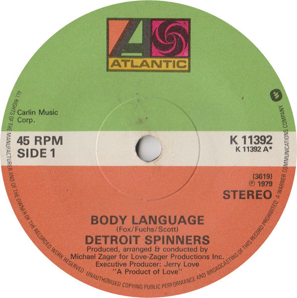 Detroit Spinners* - Body Language (7")