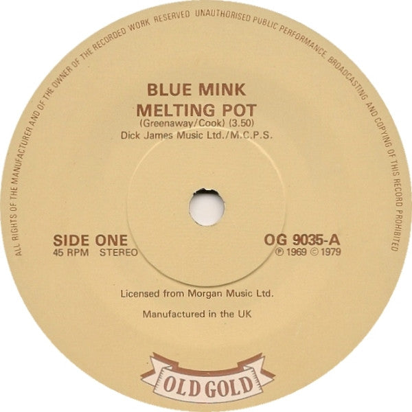Blue Mink - Melting Pot / Gimme Reggae (7", Single)