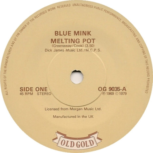 Blue Mink - Melting Pot / Gimme Reggae (7", Single)