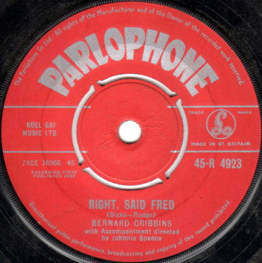 Bernard Cribbins - Right, Said Fred (7", Single)