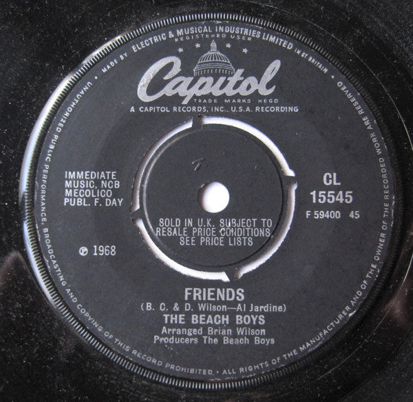The Beach Boys - Friends / Little Bird (7", Single)
