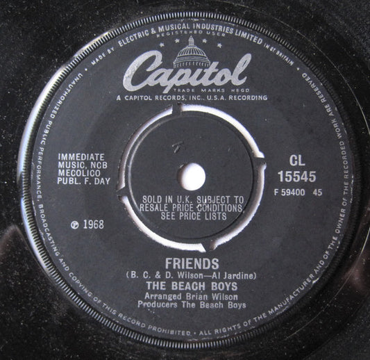 The Beach Boys - Friends / Little Bird (7", Single)