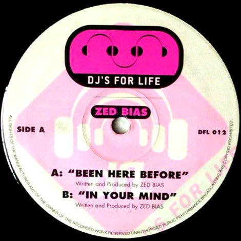 Zed Bias - Been Here Before / In Your Mind (12", Pin)