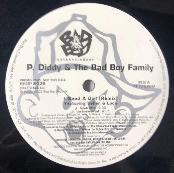 P. Diddy - I Need A Girl (Remix) (12", Promo)