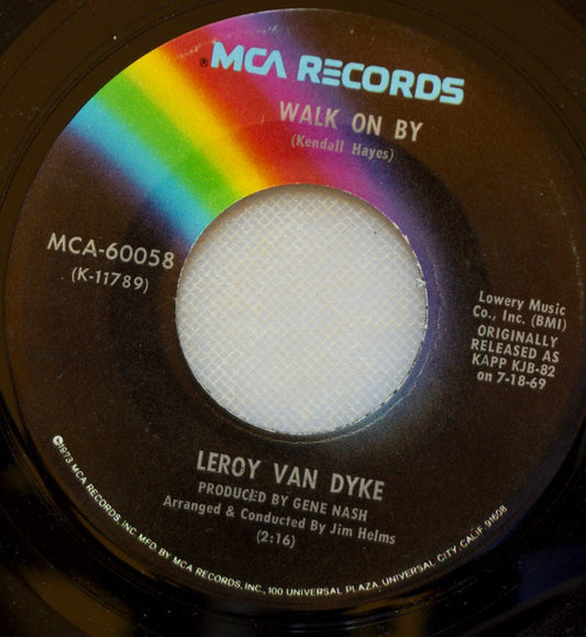 Leroy Van Dyke - Walk On By / Auctioneer (7", Single, RE)